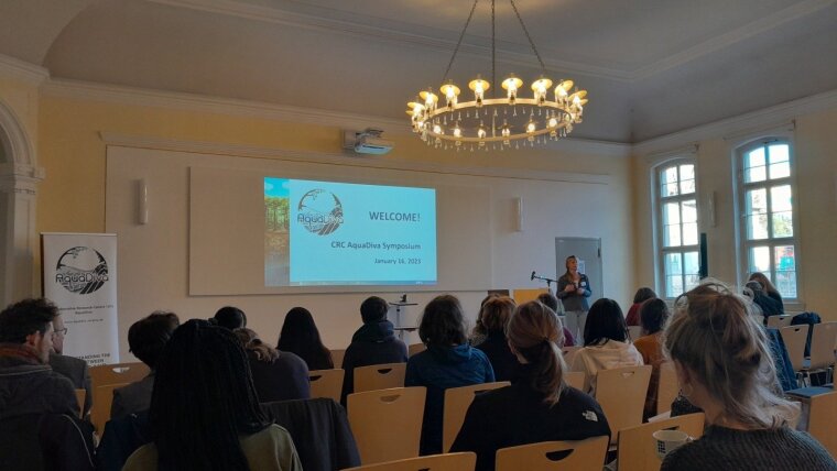 View from the auditorium towards the speaker Prof. Küsel